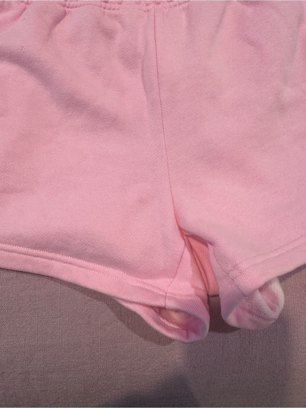 Alo Yoga Accolade Cropped Sweatshirt and Shorts Set in Sweet Pink - Picture 5 of 5